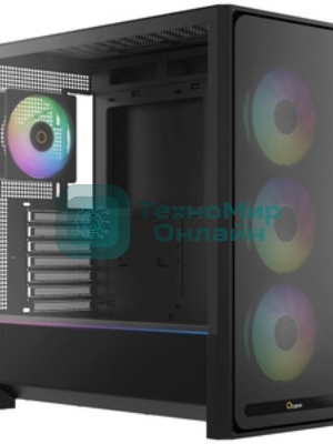 Корпус Ocypus Delta C70 BK ARGB, Midi-Tower, чёрный, 4 x 120 мм