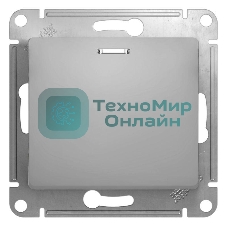 Механизм выключателя 1-кл. СП Glossa 10А IP20 10AX с подсветкой алюм. SchE GSL000313