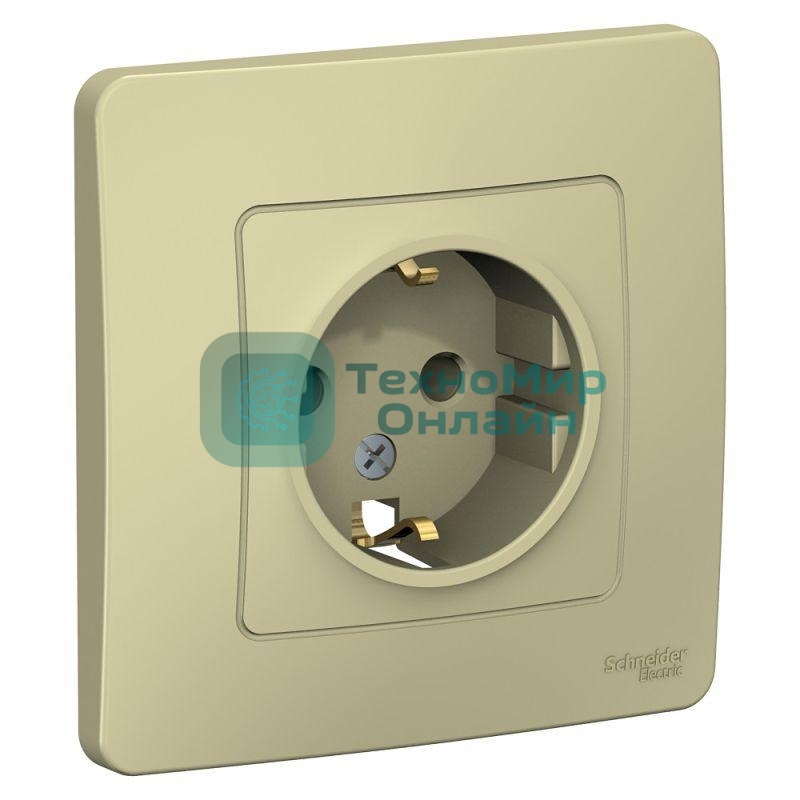 Розетка СП Blanca 16А 250В без шторок с заземл. беж. SchE BLNRS001017