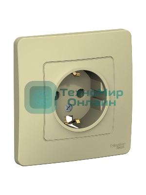 Розетка СП Blanca 16А 250В без шторок с заземл. беж. SchE BLNRS001017