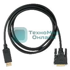 Кабель аудио-видео Buro 1.1v DisplayPort (m)/DVI-D (Dual Link) (m) 2м. Позолоченные контакты черный (BHP DPP DVI-2)