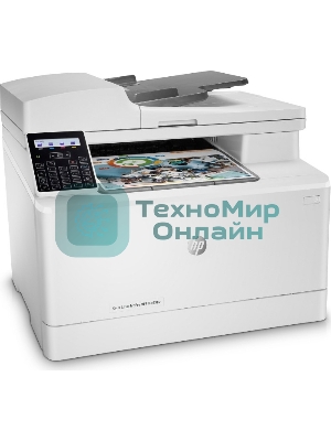 МФУ лазерное HP Color LaserJet Pro M183fw (7KW56A), A4, цветной, печ. до 16 стр/мин., скан. до 15 стр/мин. (ч/б) 8 стр/мин. (цвет), 600 x 600 dpi (печать) 1200x1200dpi (скан.), USB, RJ-45, Wi-Fi, Air Print, Mopria
