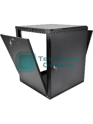 Шкаф телекоммуникационный настенный разборный ЦМО ЭКОНОМ 15U (600 650) дверь металл, черный