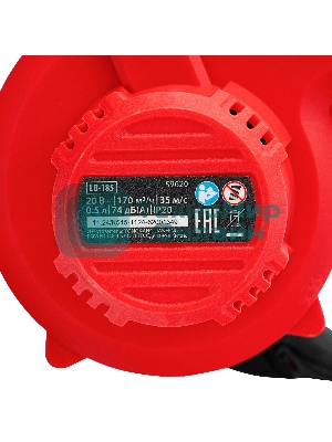 Воздуходувка-пылесос акк. портативная MTX LB-185, 35 м/с, 170 м3/ч, Li-Ion, 20 В