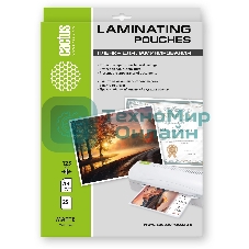 Пленка для ламинирования Cactus 125мкм A4 (25шт) матовая 216x303мм CS-LPMА412525
