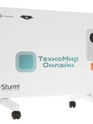 Конвектор электрический Sturm! CH1000D, белый, 1000 Вт, 15 м2, дисплей, электронный термостат