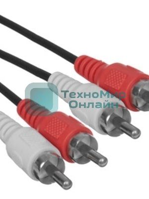 Кабель аудио Cablexpert CCA-2R2R-5M-N, 2xRCA/2xRCA, 5м, черный, пакет
