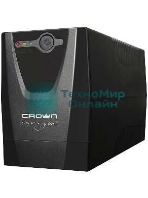 Источник бесперебойного питания Crown CMU-500X (480 ВА/240 Вт; Off-Line; 1 х Euro + 1 х IEC-320 резервным питанием и фильтрацией; 12V/4,5AH х 1; пластик)