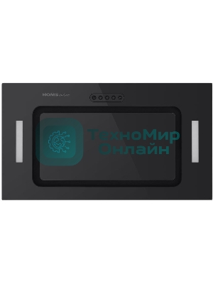 Вытяжка встраиваемая HOMSair Crocus Push 52 черный, 51.8 см, 850 куб. м/ч, 53 дБ