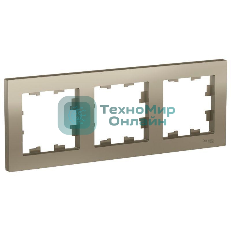 Рамка 3-м AtlasDesign универс. шампань SchE ATN000503