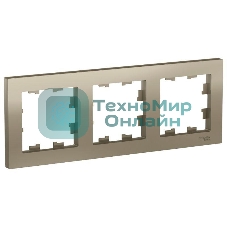 Рамка 3-м AtlasDesign универс. шампань SchE ATN000503