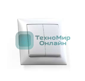 Выключатель Кунцево-Электро 2-кл. СП Селена 10А IP20 С510-379 белый