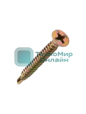 Саморез оконный Kranz сверло, 3.9х35, желтый цинк, короб (500 шт./уп.)