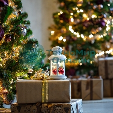 Декоративный фонарь Neon-night с шариками 12х12х20,6 см, белый корпус, теплый белый цвет свечения