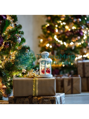 Декоративный фонарь Neon-night с шариками 12х12х20,6 см, белый корпус, теплый белый цвет свечения