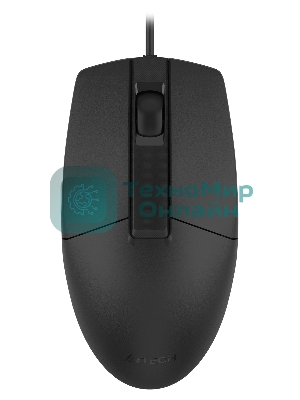 Мышь проводная A4Tech OP-330 черный, 1200 dpi, USB, кнопки - 3
