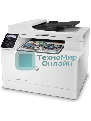 МФУ лазерное HP Color LaserJet Pro M183fw (7KW56A), A4, цветной, печ. до 16 стр/мин., скан. до 15 стр/мин. (ч/б) 8 стр/мин. (цвет), 600 x 600 dpi (печать) 1200x1200dpi (скан.), USB, RJ-45, Wi-Fi, Air Print, Mopria