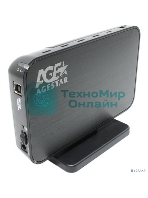 Внешний корпус для HDD AgeStar 3UB3A8-6G SATA II пластик/алюминий черный 3.5