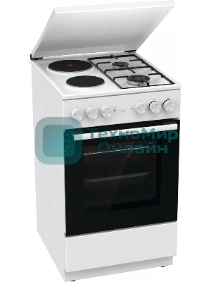 Плита комбинированная Gorenje GK5A12WG белый, конфорок 2 газовых и 2 электрических, духовка 68 л, 50 см x 85 см x 59.4 см