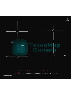 Индукционная варочная панель ICS 612 Индукция, 60 см, 4 конфорки, черный