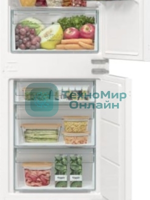 Встраиваемый холодильник Gorenje NRKI517141 белый двухкамерный 175/68 л морозилка снизу, No Frost