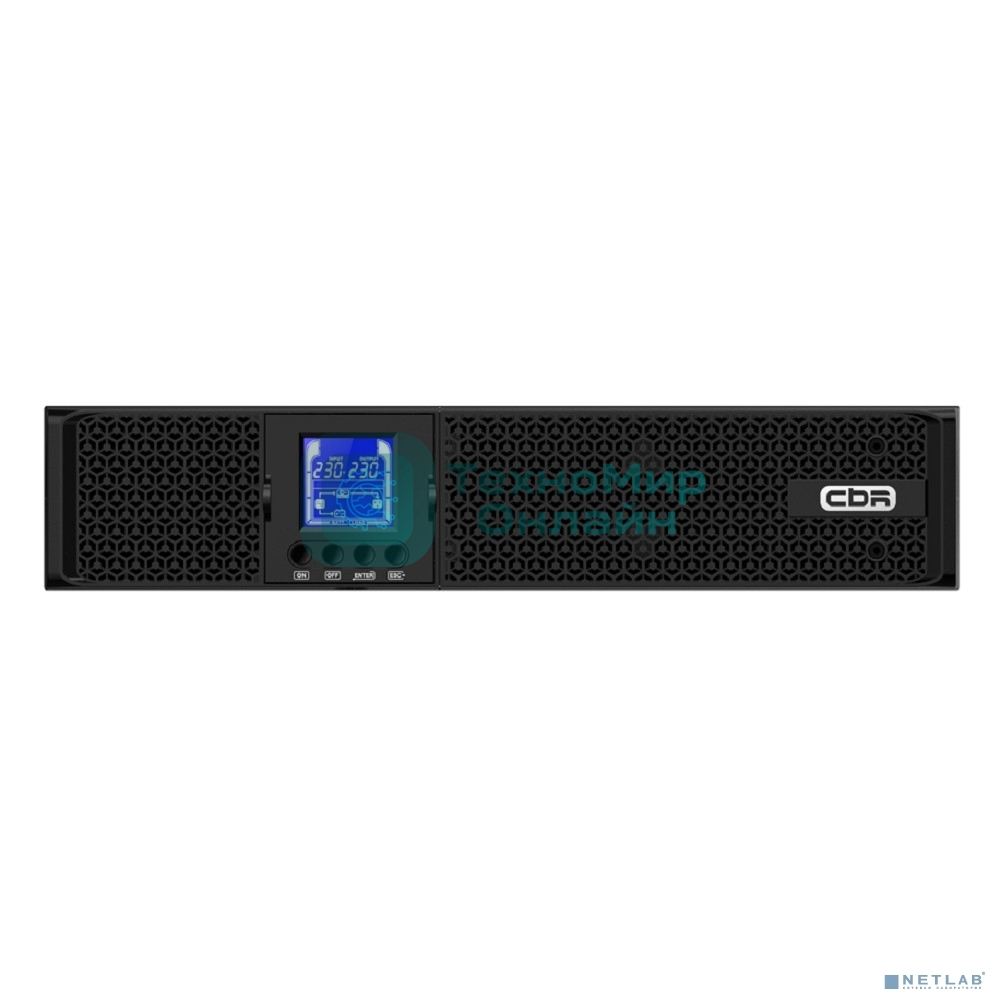 Источник бесперебойного питания CBR ESN-1.5KRT-8I-LCHERSC Online 1500VA/1500W RT 8 x C13, LCD, HID-USB, RS232, EPO, SNMP slot