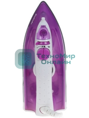 Утюг BBK ISE-1802 фиолетовый/белый, 1800 Вт, 20 г/мин, 60 г/мин, 180 мл