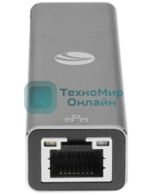 Переходник VCOM USB 3.0 -->RJ-45 1000Mbps+3 USB3.0, Aluminum Shell, 0.2м DH312A