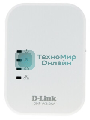 Беспроводной PowerLine-адаптер D-Link DHP-W310AV N300 с поддержкой HomePlug AV