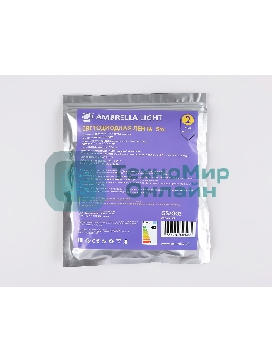 Светодиодная лента Ambrella light GS2002 5050 60Led/ 14.4W m/ 12V IP20 4500K/ 5000*10*1.87mm (2 конт.)