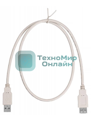 Кабель-удлинитель USB2.0 Buro USB A (m)/USB A (f) 0.75м