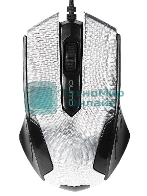 Мышь проводная Qumo Office M14 белый, 1000 dpi, USB, кнопки - 3