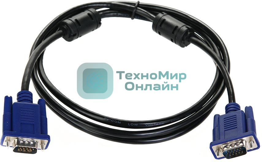 Кабель соединительный SVGA (15M/M) 1,8m 2 фильтра TV-COM QCG120H-1.8M