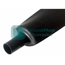 Термоусаживаемая трубка Rexant 120,0/60,0 мм, черная, упаковка 10 шт. по 1 м