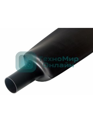 Термоусаживаемая трубка Rexant 120,0/60,0 мм, черная, упаковка 10 шт. по 1 м