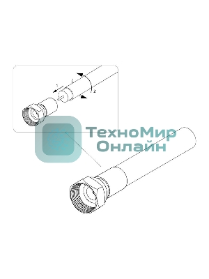 Разъем антенный на кабель Rexant штекер F для кабеля SAT (с резиновым уплотнителем) (блист. 2 шт)
