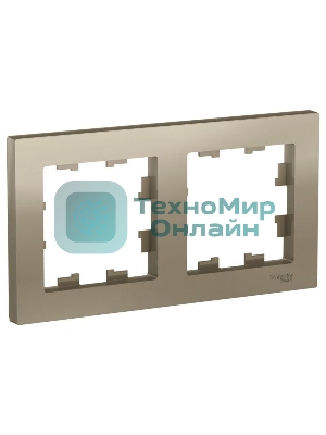 Рамка 2-м AtlasDesign универс. шампань SchE ATN000502