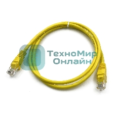 Патч-корд Buro cat.5e 1м желтый RJ-45 (м)-RJ-45 (м)
