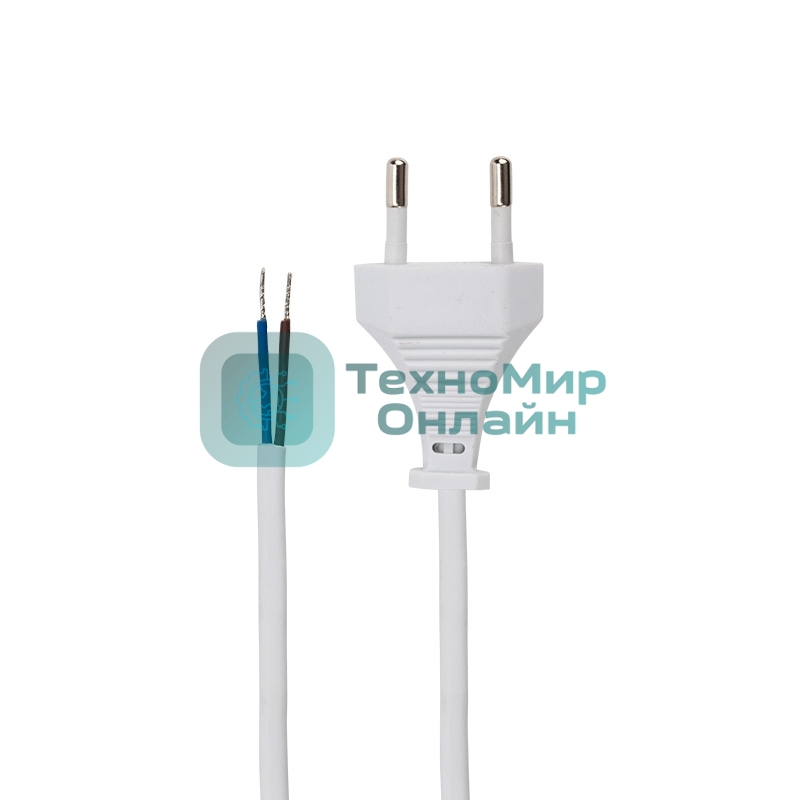 Сетевой шнур Rexant 2х0,75 мм², 1,8 м белый