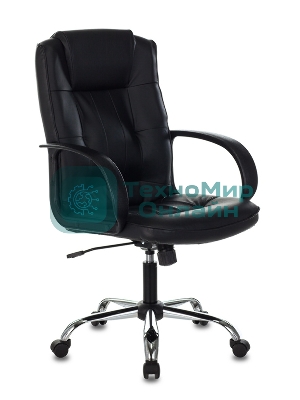 Кресло Бюрократ T-800N/BLACK черный, кожа