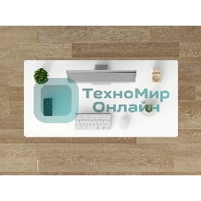 Стол для компьютера Cactus с электроподъемником, столешница стекло белый каркас белый (CS-EGD-WWT)