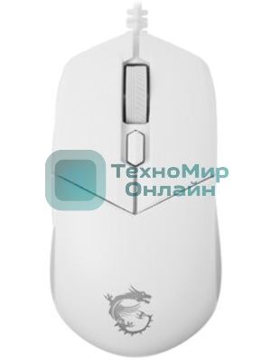 Мышь проводная MSI Clutch GM11 белый, 5000 dpi, USB, кнопки - 6
