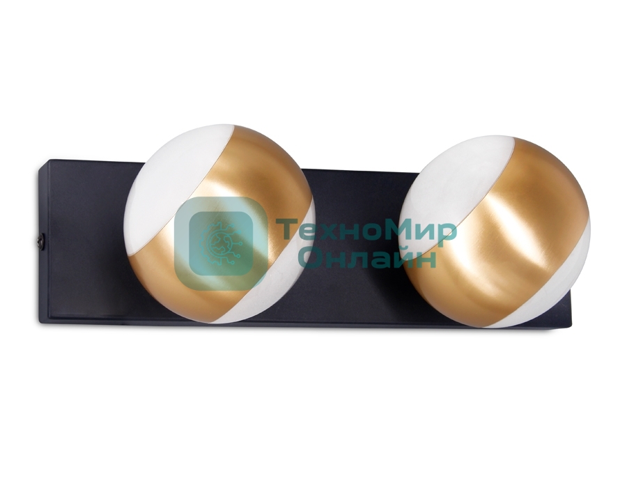 Настенный светильник FW575/2 SBK/GD черный песок/золото G9 max 40W 260*70*85