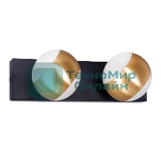 Настенный светильник FW575/2 SBK/GD черный песок/золото G9 max 40W 260*70*85