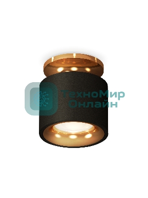 Светильник Ambrella Light XS7511121 SBK/PYG черный песок/золото желтое полированное MR16 GU5.3 (N7929, C7511, N7014)