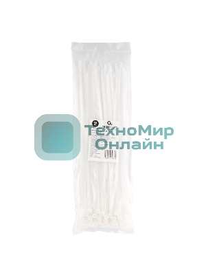 Стяжки NYT-300x4.8 пластиковые 300 мм х 4.8 мм, белые (100 шт.)