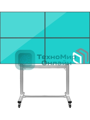 Напольный мобильный стенд ONKRON FSPRO2L-22 для видеостен 2х2 4 x 40”- 50