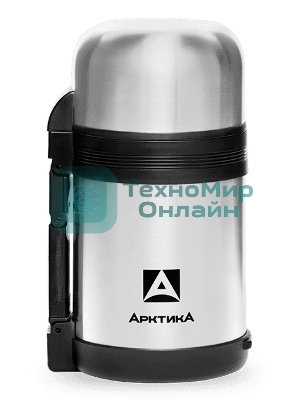 Термос Арктика 0,8 л, универсальная пробка, с ручкой + чашка, холод/тепло 18 ч, 201-800