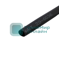 Трубка термоусаживаемая Rexant 6,0/3,0 мм черная, ролик 2,44 м