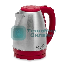 Чайник электрический Мастерица EK-1801М, рубин, 1,8л, нержавейка